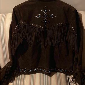 Scully suede fringe jacket woman’s large
